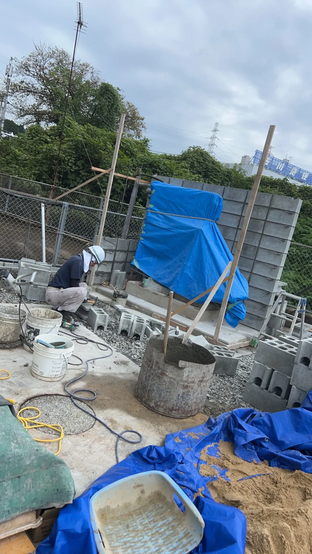 諫早市企業N様屋外ポンプ室作成